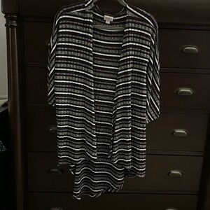 LulaRoe size S striped duster. New without tags, washed once but never worn